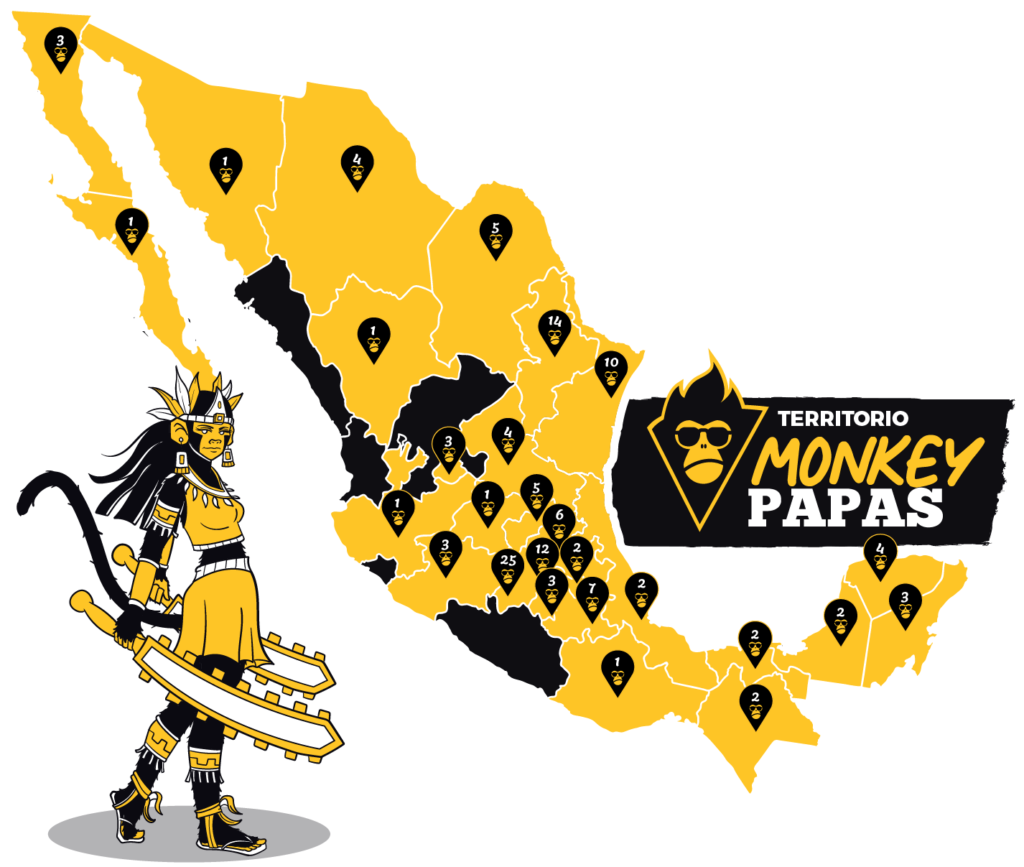 MonkeyPapas Sucursales Inicio MapaSucursales