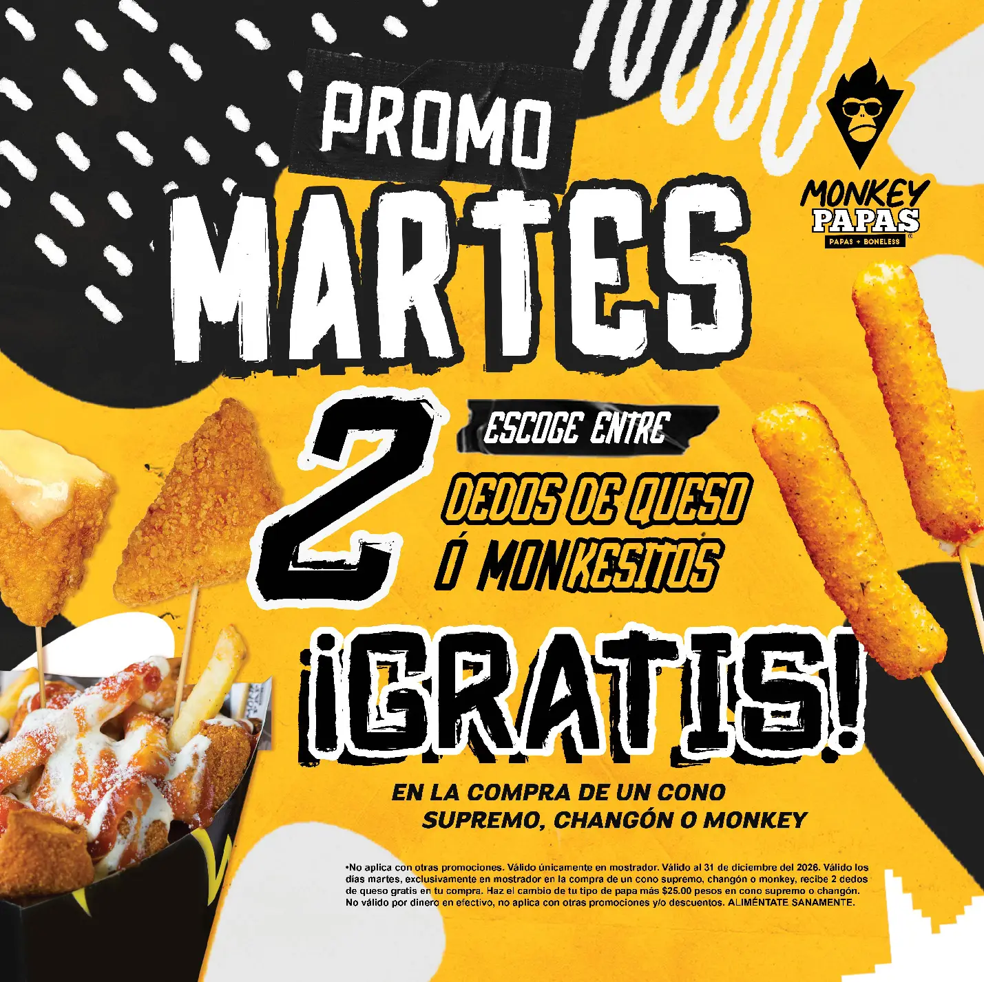Menú Regular - Monkey Papas