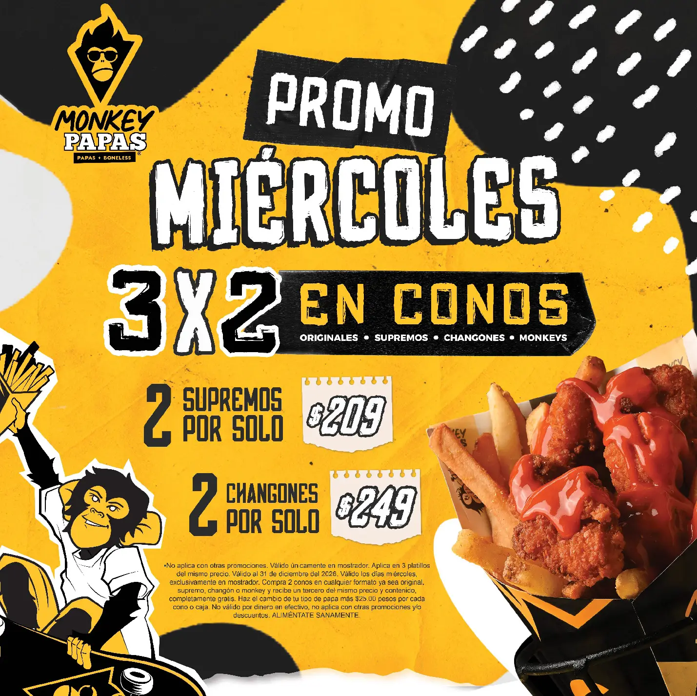Menú Regular - Monkey Papas